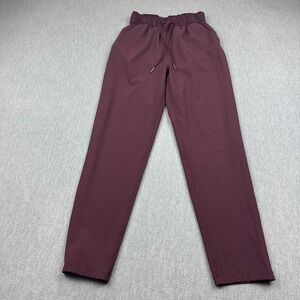 Lululemon Keep Moving Pants Women 2 Red High Rise Jogger Running Athletic W5CRBS